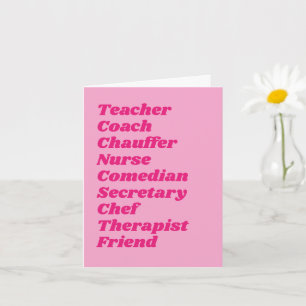 Cartão Dia de as mães de Texto Personalizável de Trabalho