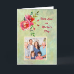 Cartão Dia de as mães Elegante PHOTO Flowers de Aquarela<br><div class="desc">Belo cartão de Dia de as mães para uma pessoa especial em sua vida; adorável olhar para fora com flores de aquarela e um fundo texturizado macio. Gentil, colorido e alegre — e a oportunidade de adicionar uma foto de família favorita no cobrir. Tão pessoal quanto possível! Qualquer pergunta design,...</div>