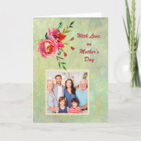 Dia de as mães Elegante PHOTO Flowers de Aquarela