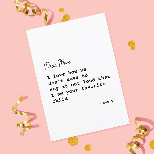 Cartão Dia de as mães Engraçado (Criador carregado)