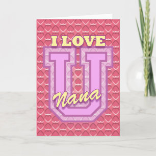 Cartão Dia de as mães: Eu Te Amo Nana