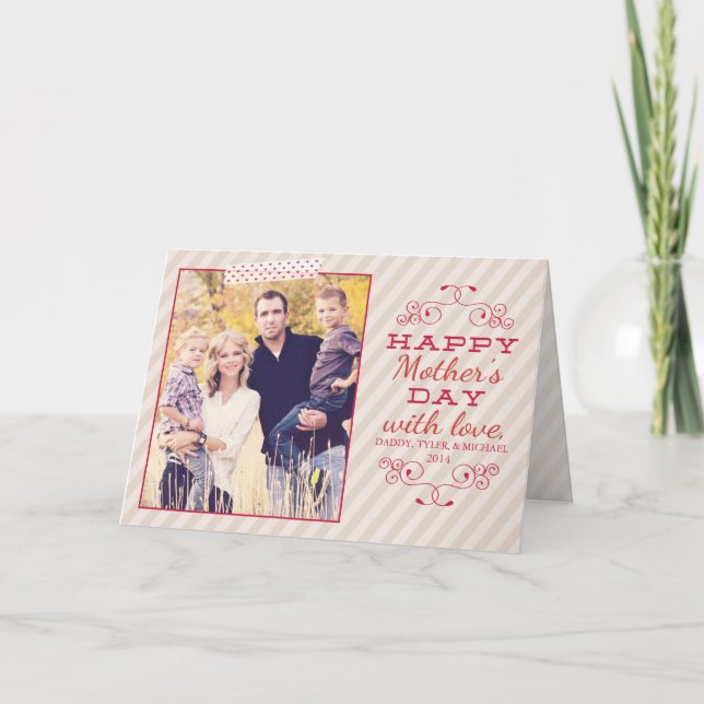 Cartão Dia de as mães Feliz (Frente)