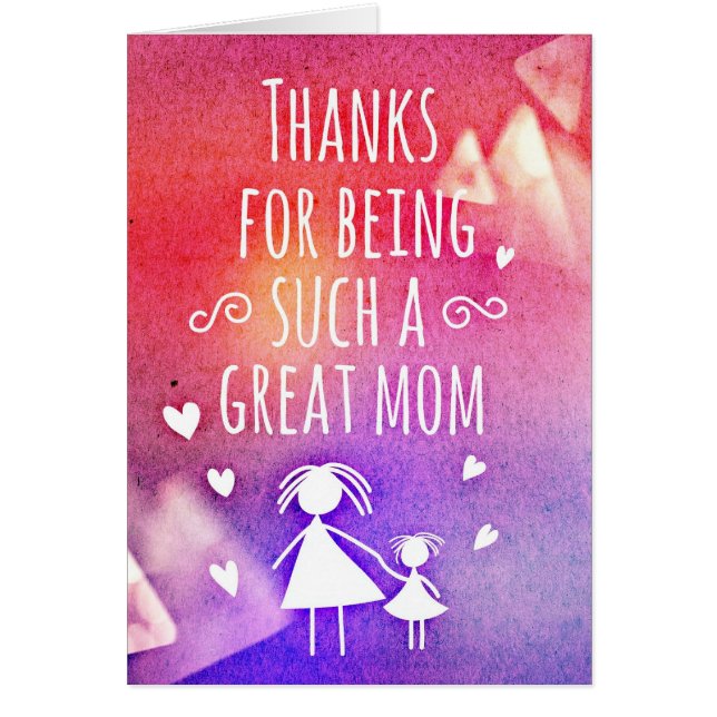 Cartão Dia de as mães Feliz (Frente)