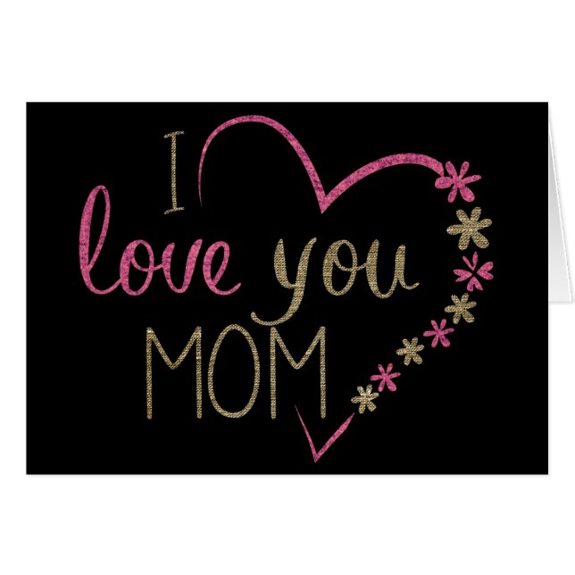 Cartão Dia de as mães Feliz (Frente Horizontal)