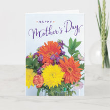 Dia de as mães Feliz Colorida de Acordo de Flor