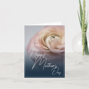 Cartão Dia de as mães Feliz com Rosa Rosa Grande