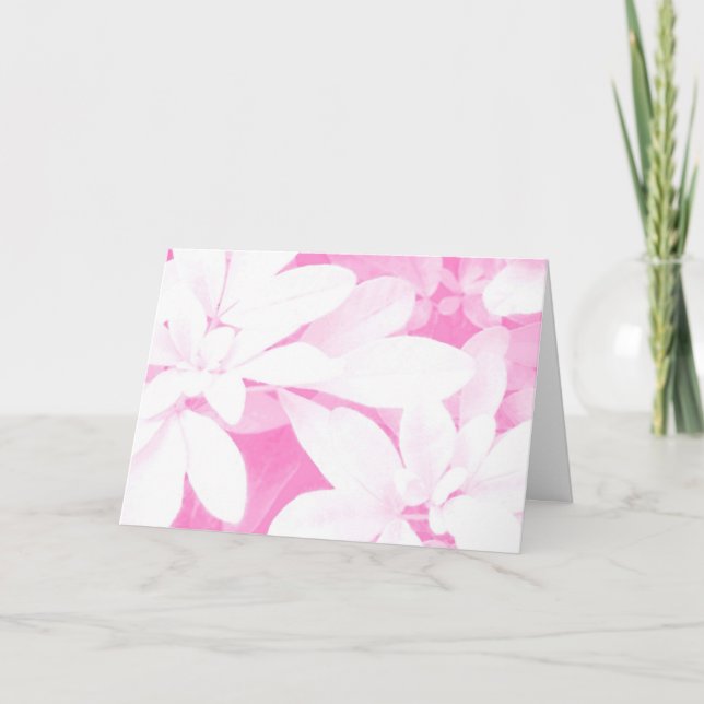 Cartão 'Dia de as mães feliz' cor-de-rosa (Frente)