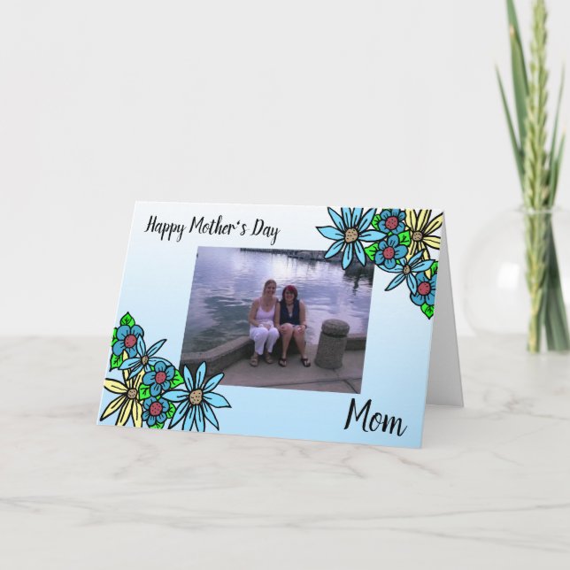 Cartão Dia de as mães Feliz de Fotografias Personalizadas (Frente)