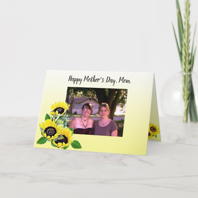 Cartão Dia de as mães Feliz de Fotografias Personalizadas (Frente)