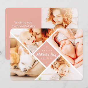 Cartão Dia de as mães feliz de fotos personalizadas mode