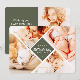 Cartão Dia de as mães feliz de fotos personalizadas mode