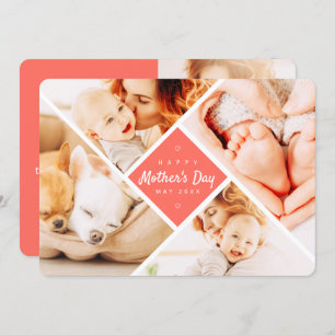 Cartão Dia de as mães feliz de fotos personalizadas moder