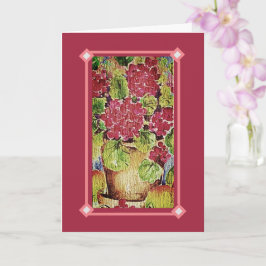 Cartão Dia de as mães Feliz Geranium Pink