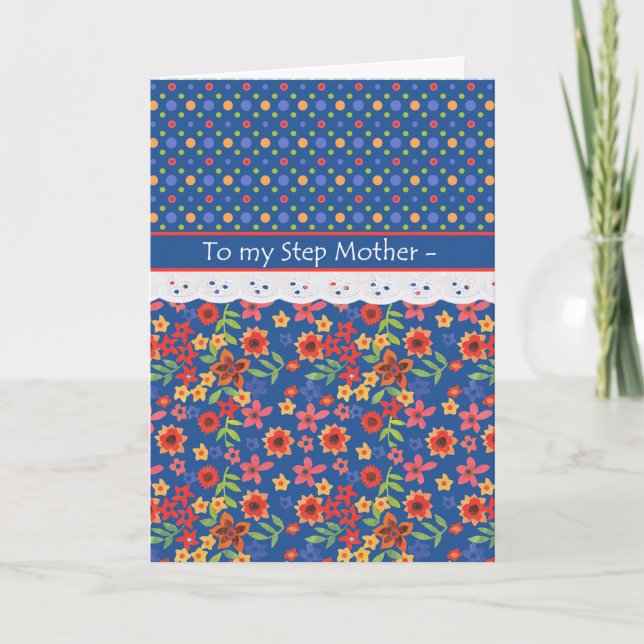 Cartão Dia de as mães Floral Faux (Frente)