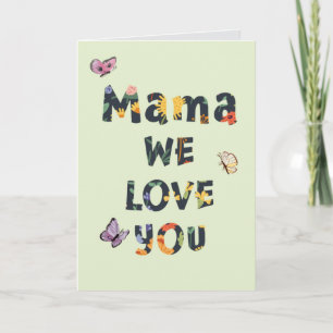 Cartão Dia de as mães Mamãe Nós Te Amamos