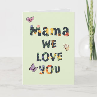 Cartão Dia de as mães Mamãe Nós Te Amamos