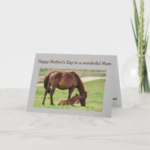 Cartão dia de as mães Melhor Mãe De Cavalos