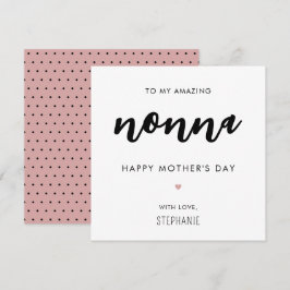 Cartão Dia de as mães Mínimo e Moderno para a Novó