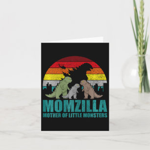 Cartão Dia de as mães Momzilla Mãe De Monstros Pequenos