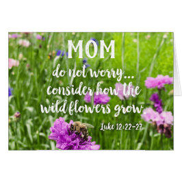 Cartão Dia de as mães Não Se Preocupe Com A Bíblia Cristã