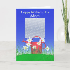 Cartão Dia de as mães para mamãe Daisies e Watering Can P