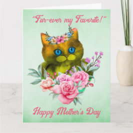 Cartão Dia de as mães Pele-sempre Favorito