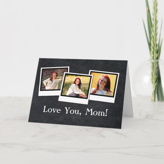 Cartão Dia de as mães Personalizado de Quadros de Snapsho (Frente)