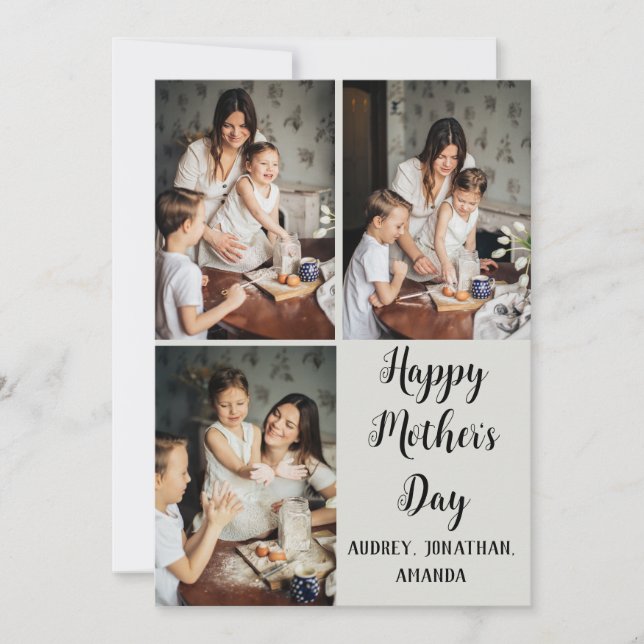 Cartão Dia de as mães personalizado, presente de colagem  (Frente)