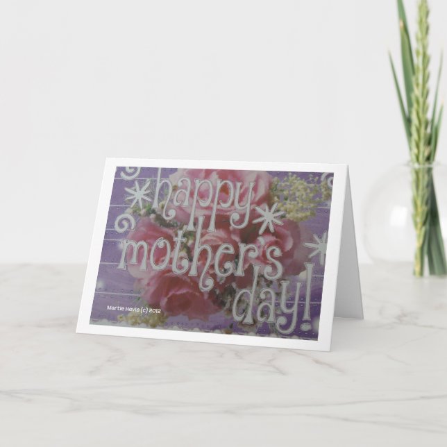 Cartão Dia de as mães - Placa Scrapbook (Frente)