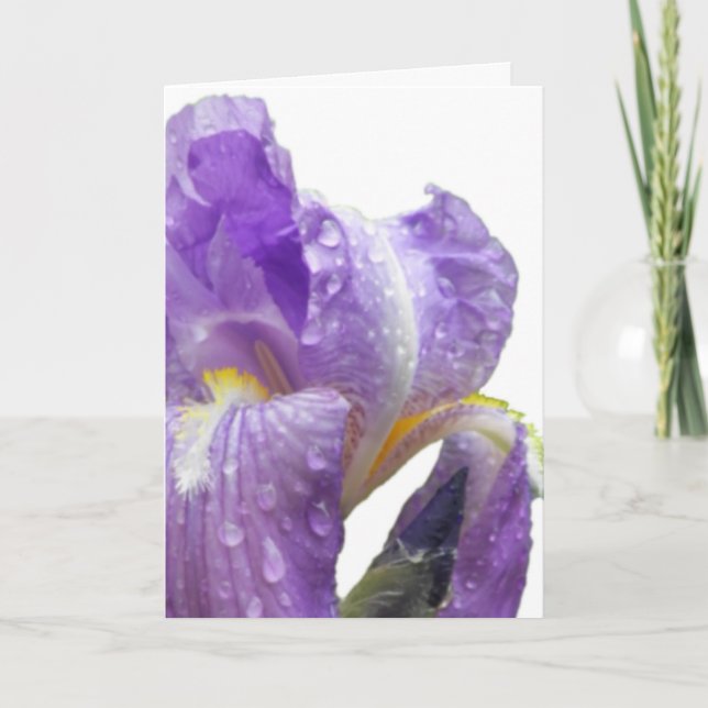Cartão Dia de as mães Roxo Iris Personalizado (Frente)