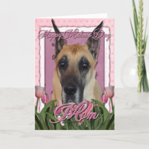 Cartão dia de as mães - Tulipas Rosa - Grande Dano