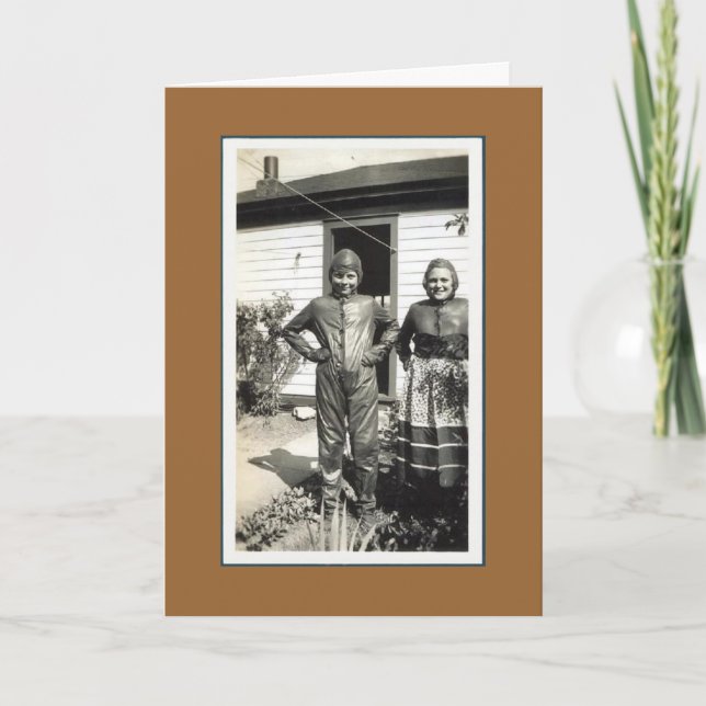 Cartão Dia de as mães Vintage (Frente)