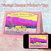 Dia de as mães Vintage Camper Van Happy