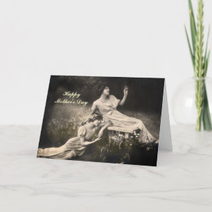 Cartão Dia de as mães Vintage Victoriana