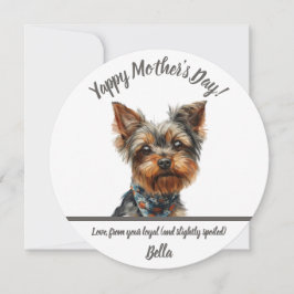 Cartão Dia de as mães Yappy Yorkie
