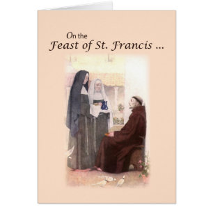Cartão Dia de banquete abençoado de St Francis com St.