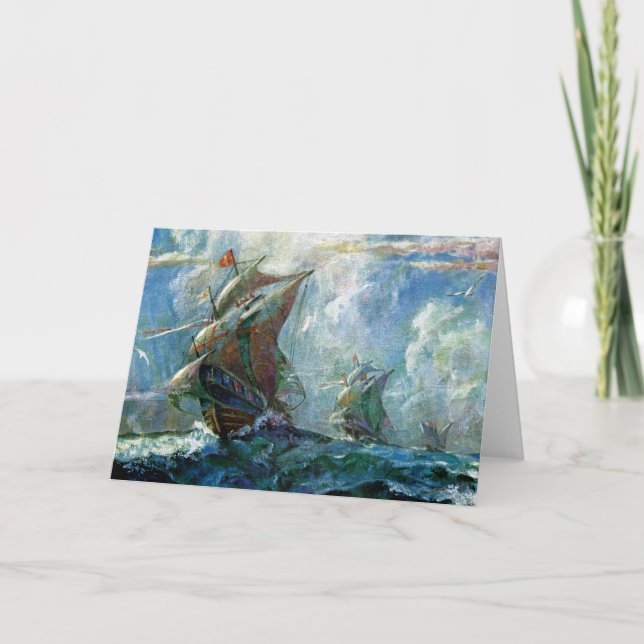 Cartão Dia de Colombo (Frente)