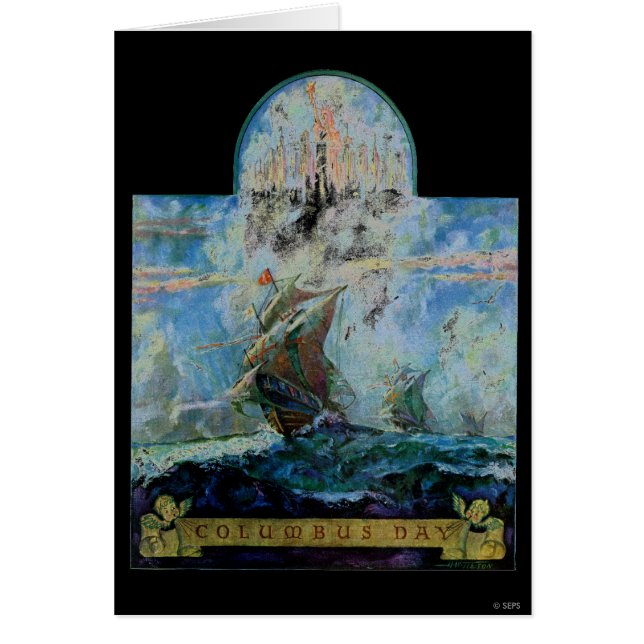 Cartão Dia de Colombo (Frente)