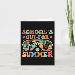 Cartão Dia De Escola Groovy Fim De Aula Para O Verão Ensi