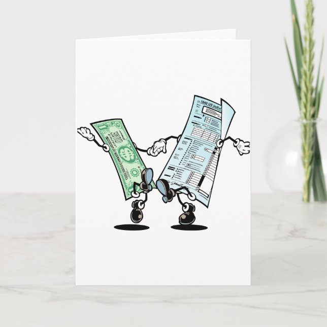 Cartão dia de imposto feliz (Frente)