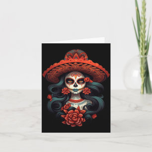 Cartão Dia de La Catrina Sugar Skull Agência Governamenta