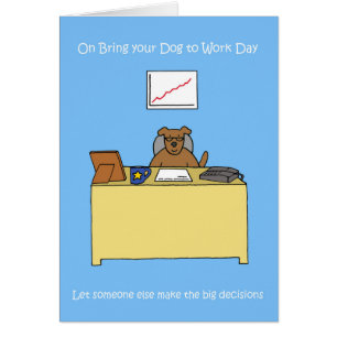Cartão Dia de Levar seu Cachorro para o Trabalho 23 de Ju
