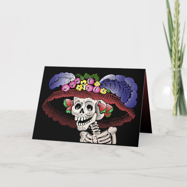 Cartão Dia de los Muertos [cartão] (Frente)