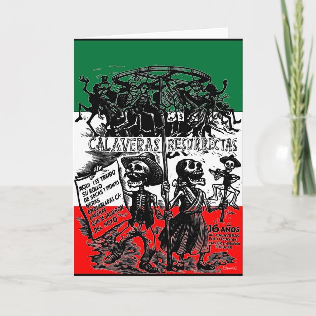Cartão Dia de los Muertos (Dia dos Mortos) (Frente)