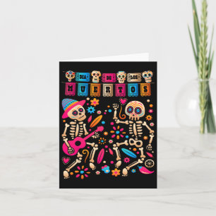Cartão Dia De Los Muertos Dia Dos Mortos Esqueleto Mexica