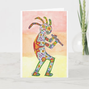 Cartão Dia de Los Muertos Kokopelli