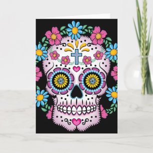Cartão Dia de los Muertos Skull