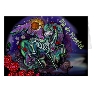 Cartão Día de Muertos Horse