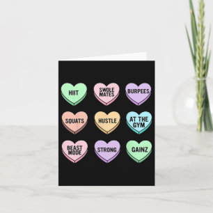 Cartão Dia de os namorados Candy Heart Bodybuilding Malha