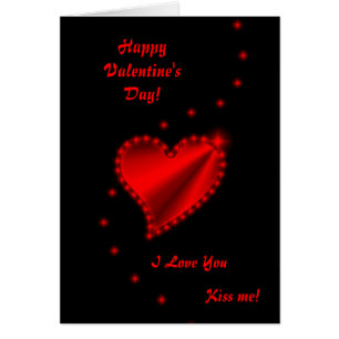 Cartão Dia de os namorados - Coração vermelho do arco-íri